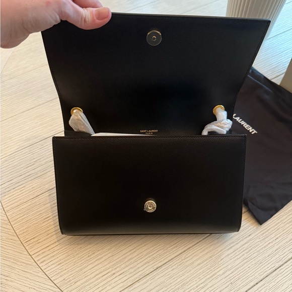 Yves Saint Laurent Black and Gold Clutch - Picture 3 of 11